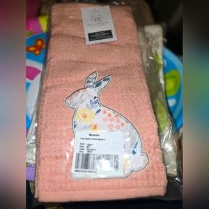 Eastet Kitchen Towel Kaylee Floral Embroidery 2 pc Peach